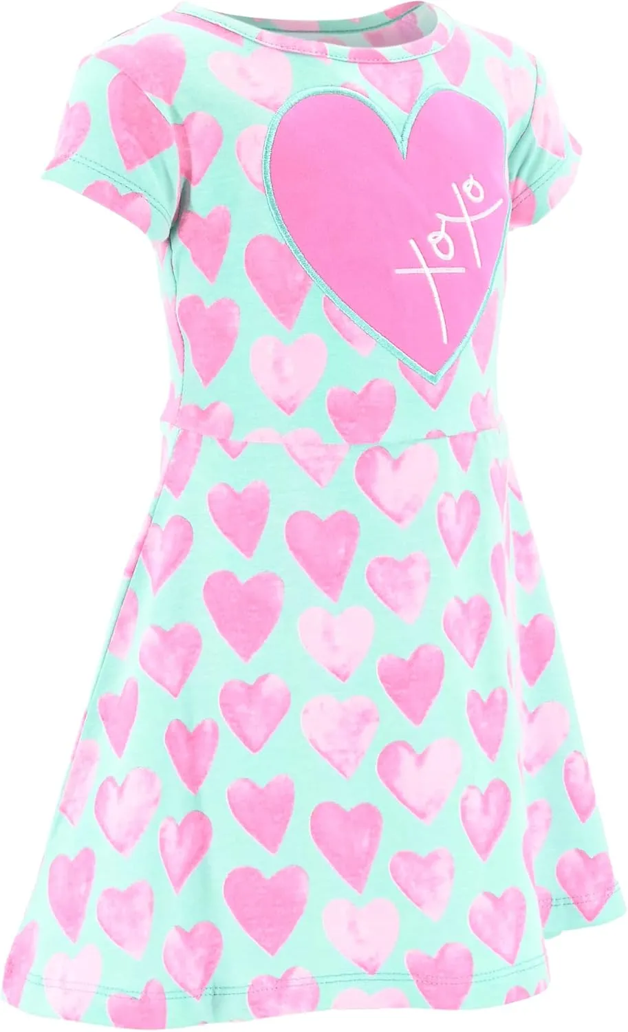 Unique Baby Girls' Short Sleeve Everyday Printed Dresses for Kid and Toddler, Sizes 2T-12Y