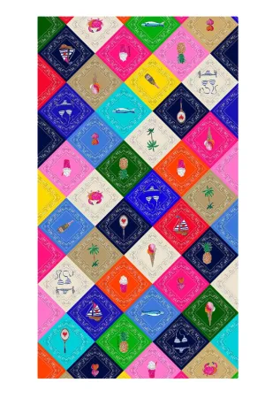 Vilagallo 32393 Bright Patterned Bandana Foulard