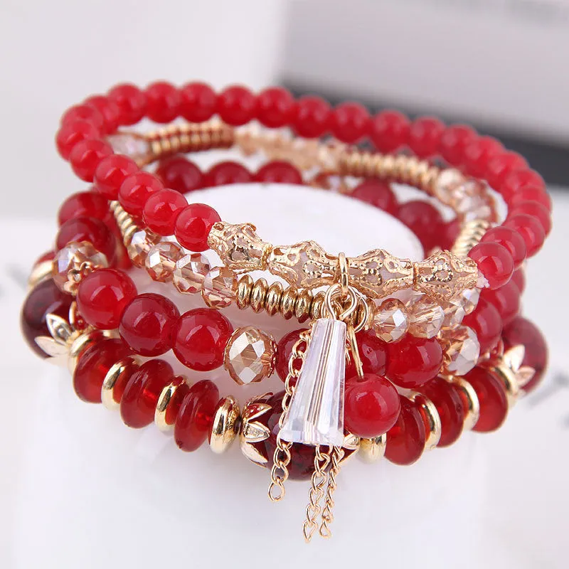 Wholesale Bohemian Tassel Braided Alloy Bracelet