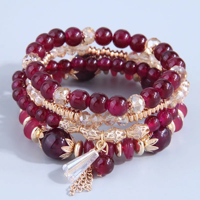 Wholesale Bohemian Tassel Braided Alloy Bracelet