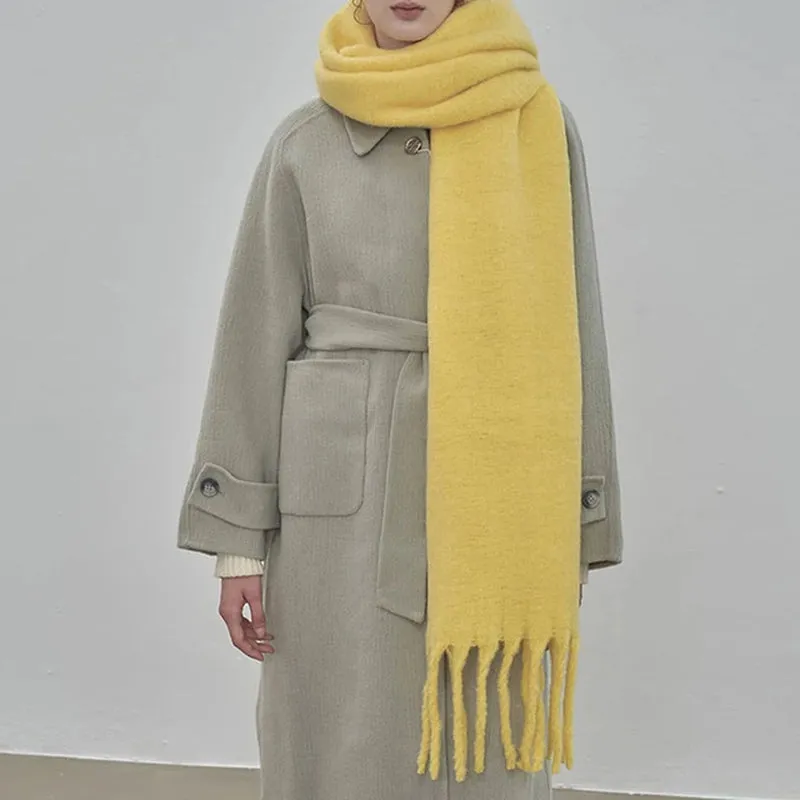 Women's Plain Knitted Large Scarf and Shawl