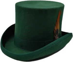 Wool Felt High Top Hat Wool Magician High Hat Jazz Top Hats Men and Women Flat Felt Hat Men's Costume Hats