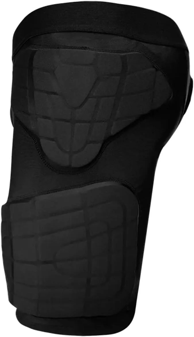 Youth Kids 5-Pad Football Girdle Padded Compression Shorts Rib Protectors Pants for Snowboard,Skate,Rugby Youth Adult Black