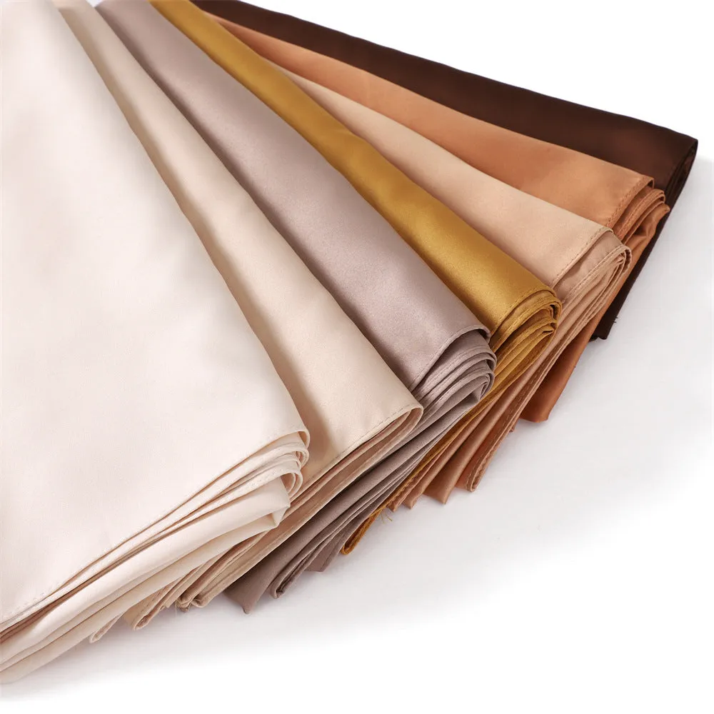 YZ104  110cm New soft matte imitation silk solid color square scarf