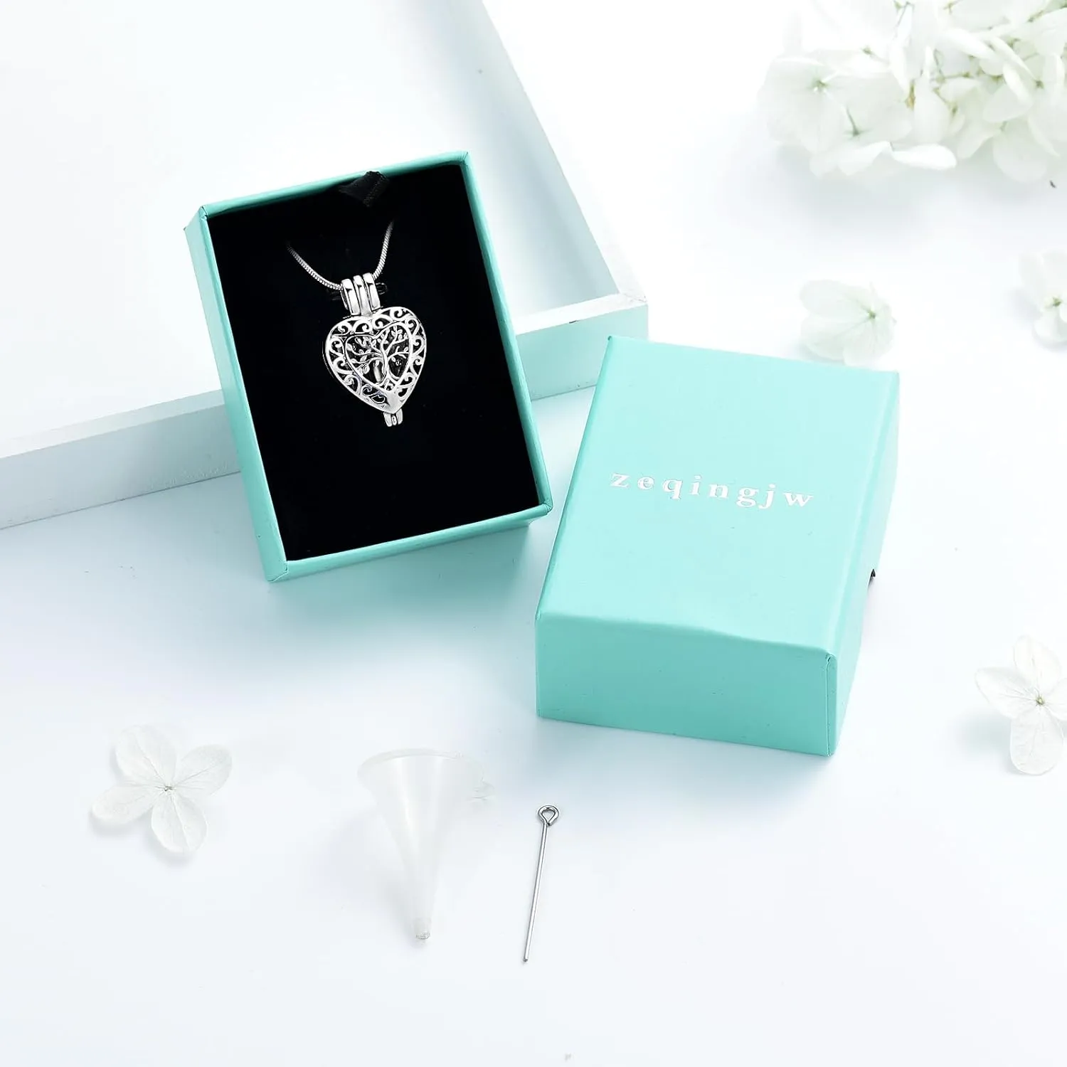 zeqingjw Heart Urn Necklace for Ashes Always in My Heart Cremation Jewelry Memorial Locket Ashes Pendant Keepsake Necklace Gift