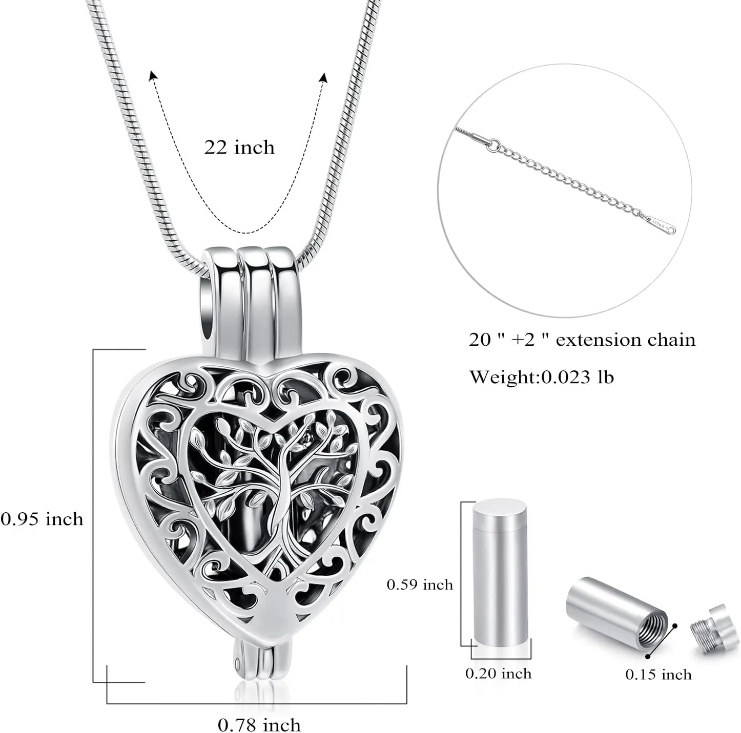 zeqingjw Heart Urn Necklace for Ashes Always in My Heart Cremation Jewelry Memorial Locket Ashes Pendant Keepsake Necklace Gift