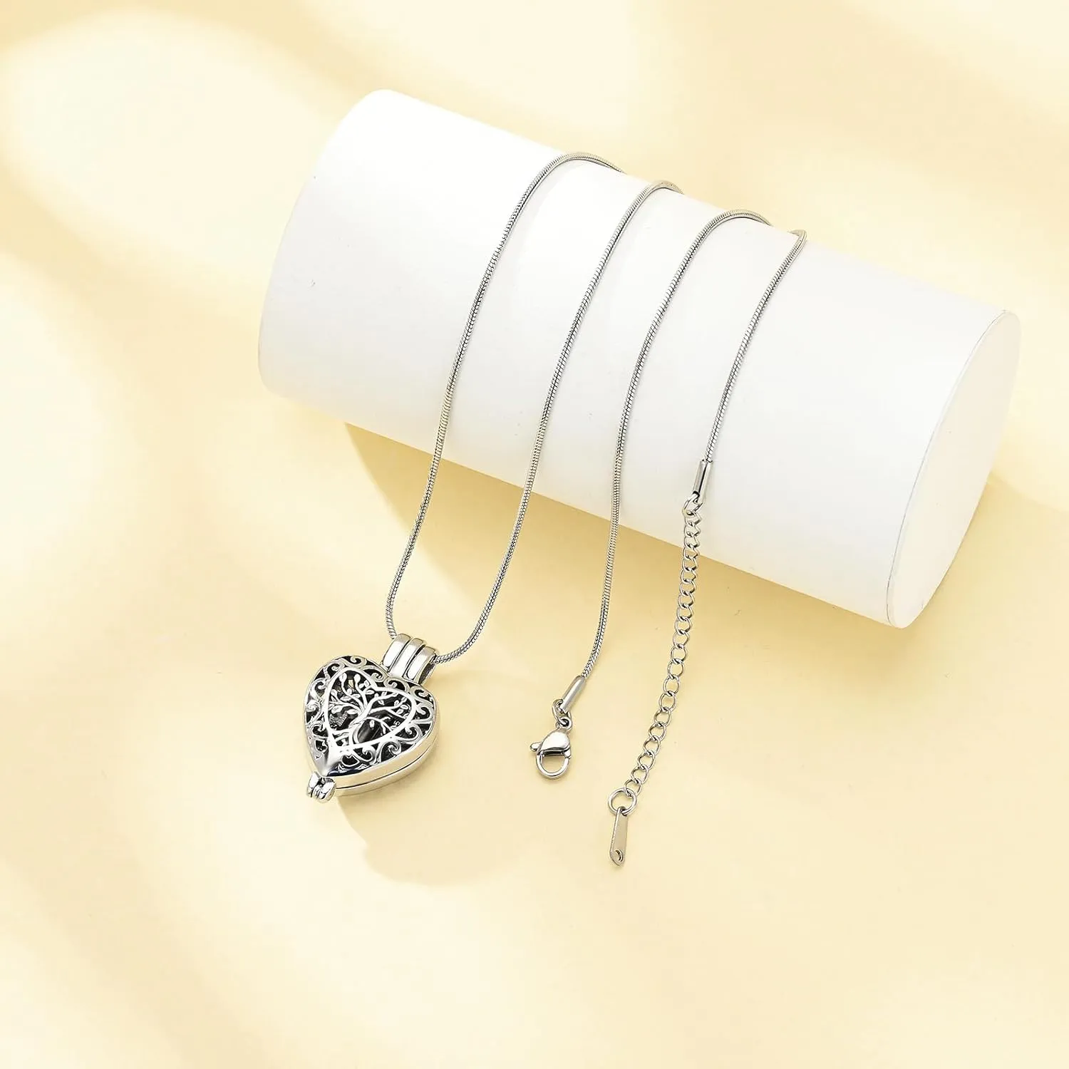 zeqingjw Heart Urn Necklace for Ashes Always in My Heart Cremation Jewelry Memorial Locket Ashes Pendant Keepsake Necklace Gift