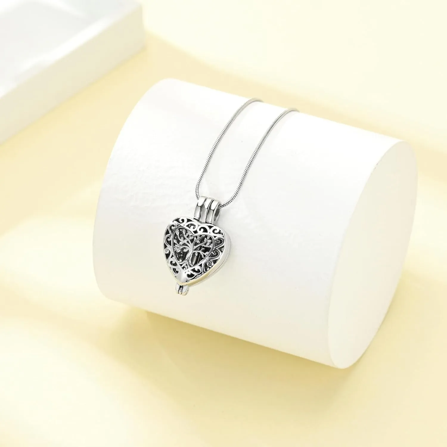 zeqingjw Heart Urn Necklace for Ashes Always in My Heart Cremation Jewelry Memorial Locket Ashes Pendant Keepsake Necklace Gift